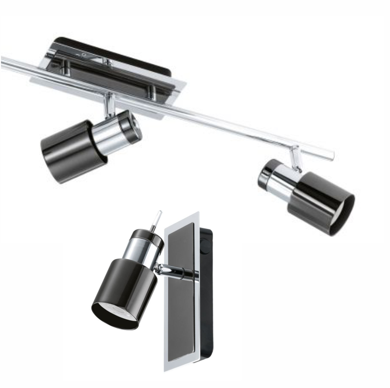Eglo Davida1 Black / Chrome Spotlight Range GU10