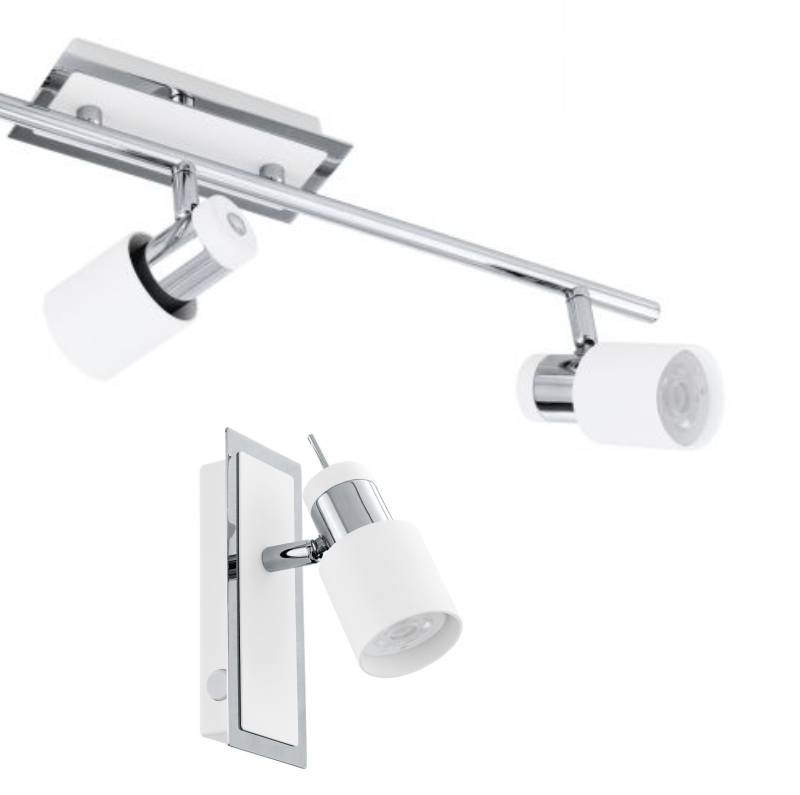 Eglo Davida White / Chrome Spotlight Range GU-10
