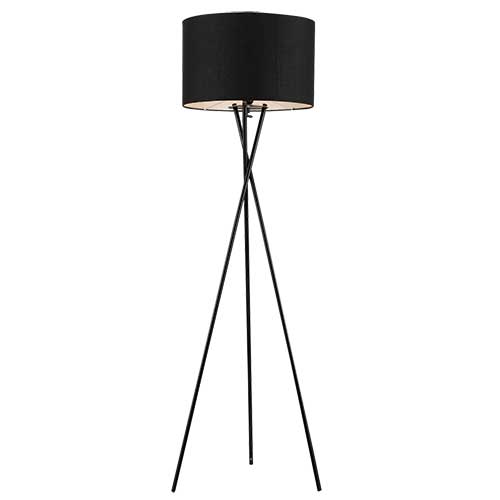 Telbix Denise Floorlamp  Black with Black shade