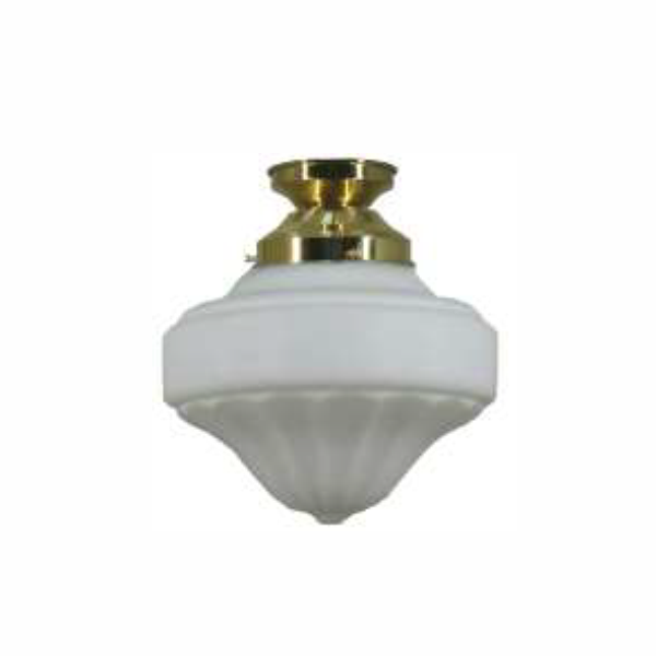 Lode Derby 9inch Opal Glass DIY Light Fitting - Brass