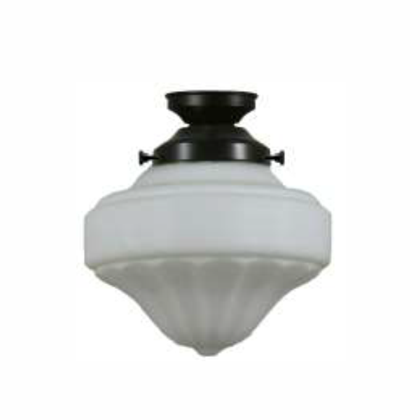 Lode Derby 9inch Opal Glass DIY Light Fitting - Patina