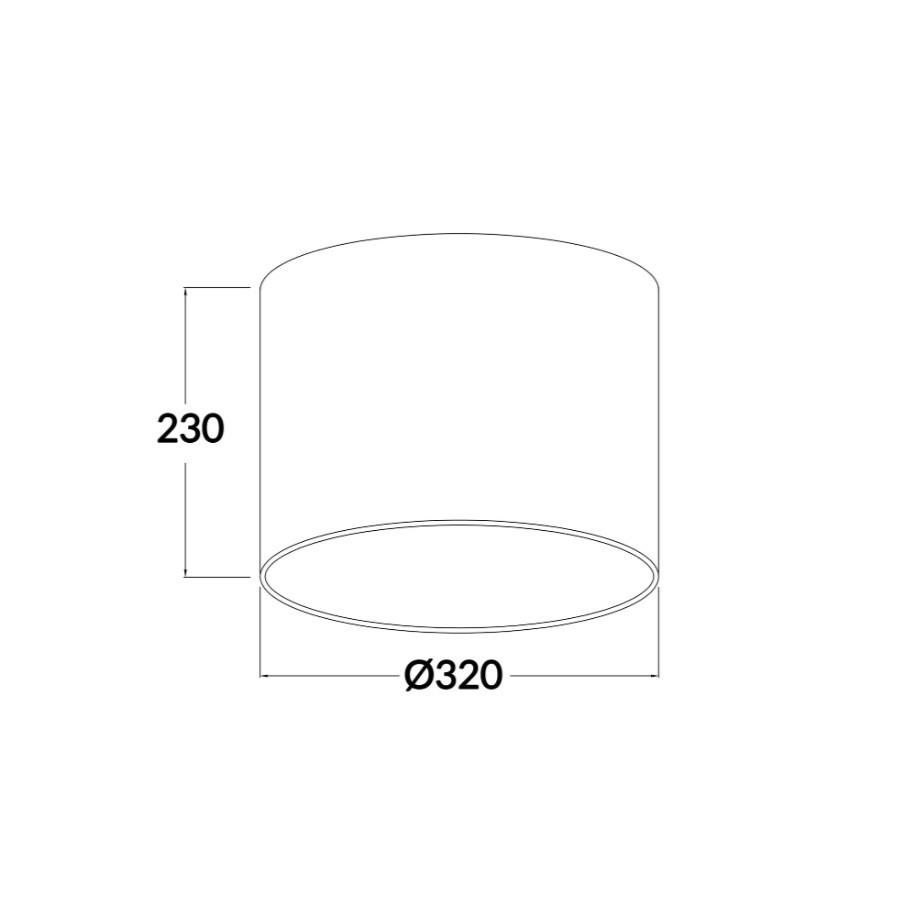 CLA Shade01 White DIY Batten Fix Drum Shade Dimensions