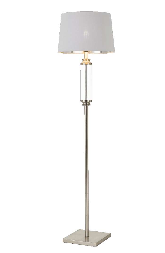 Telbix Dorcel Floor Lamp - Nickel with clear glass