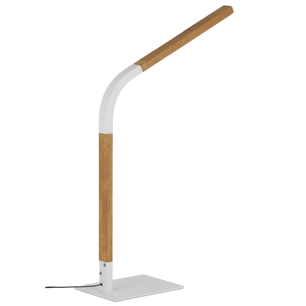 Telbix Lighting Dumas White Timber Desk Lamp