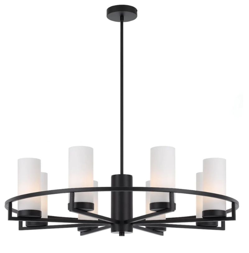 Telbix Eamon 8 Light Matt Black Pendant Light 