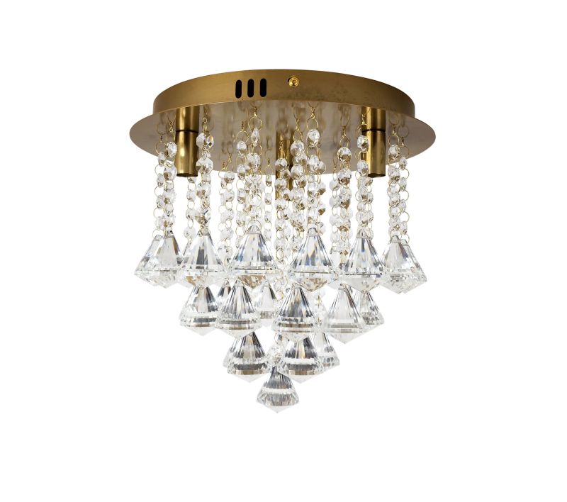 Ailia Imports Brushed Gold Close to ceiling 