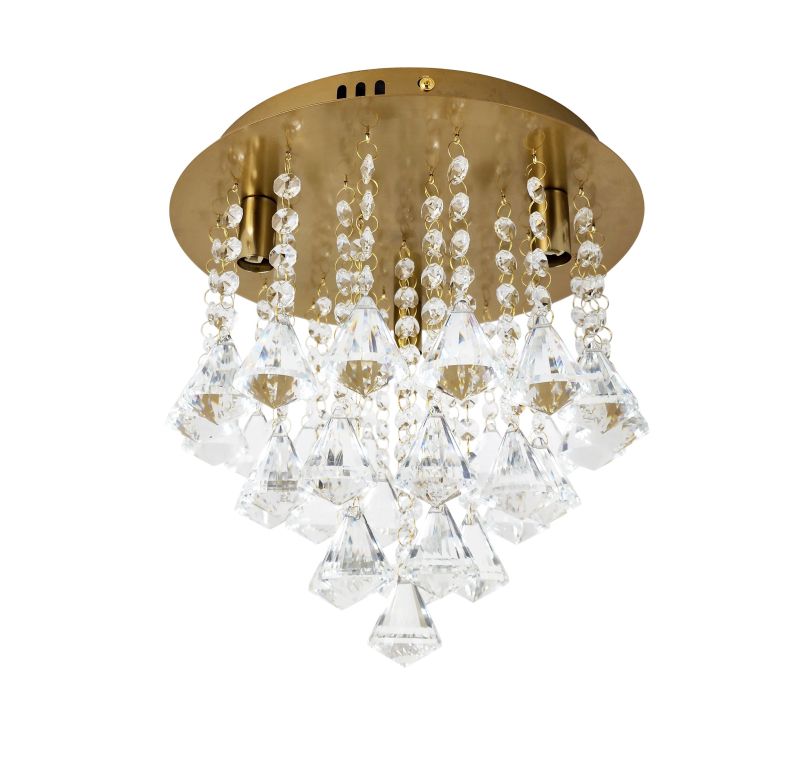 Ailia Imports Brushed Gold Close to ceiling 