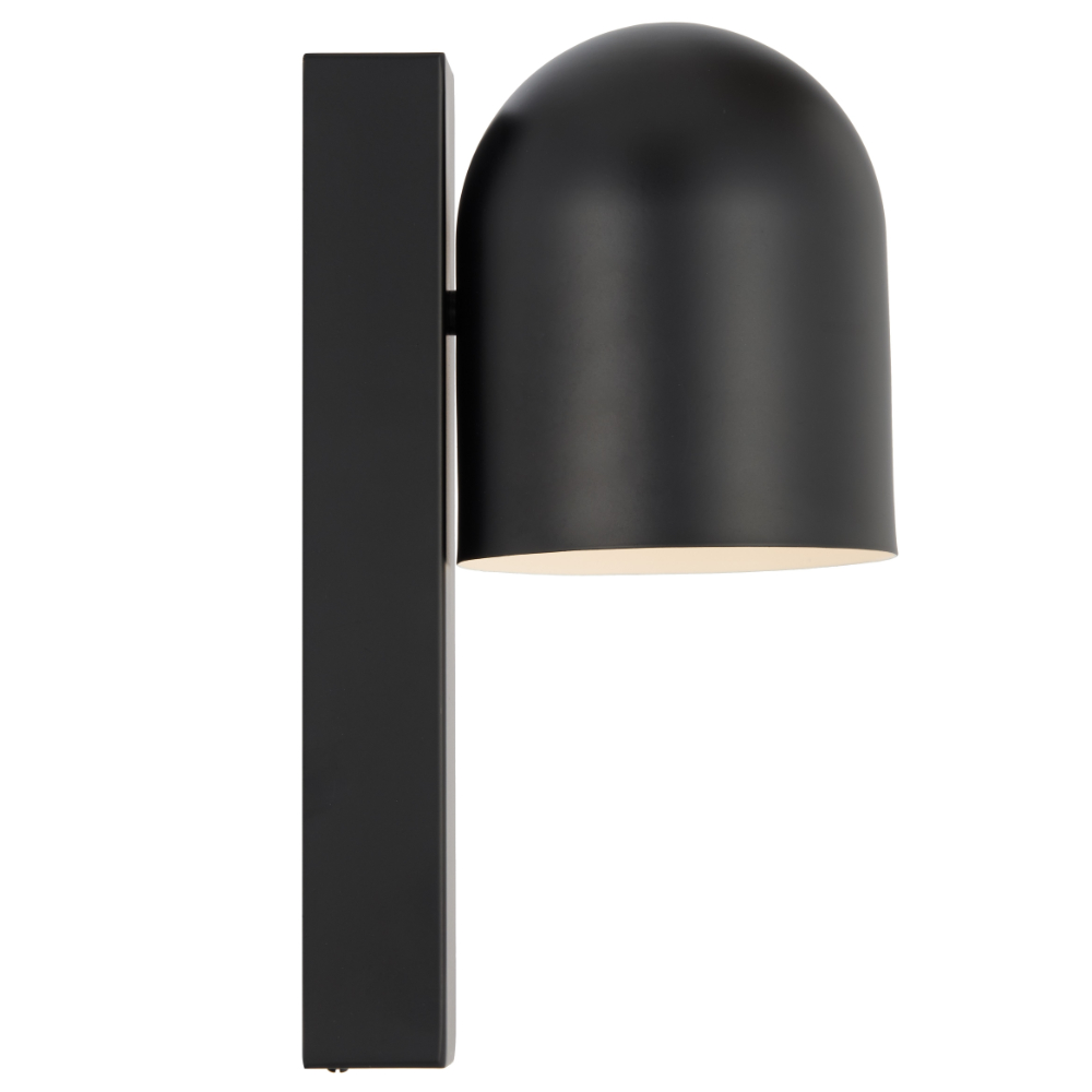 Telbix Lighting Echo Touch Wall Light Black Side View