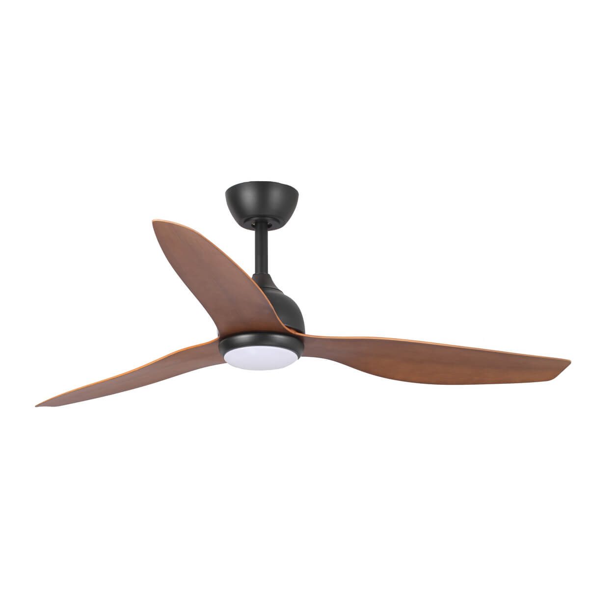 Fanco Eco Style 52inch Ceiling Fan - Black/Koa (with Light) CFFCTY3LBLK