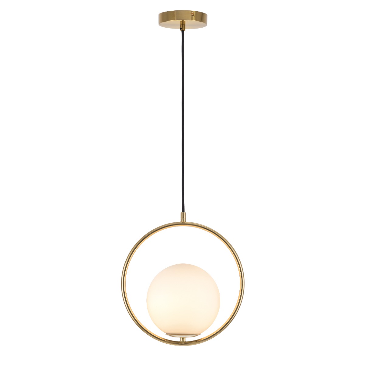 Mercator Lighting Edith Pendant Round Brushed Brass