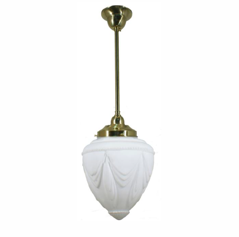 Lode Empire 8inch Pendant light - Brass / Opal