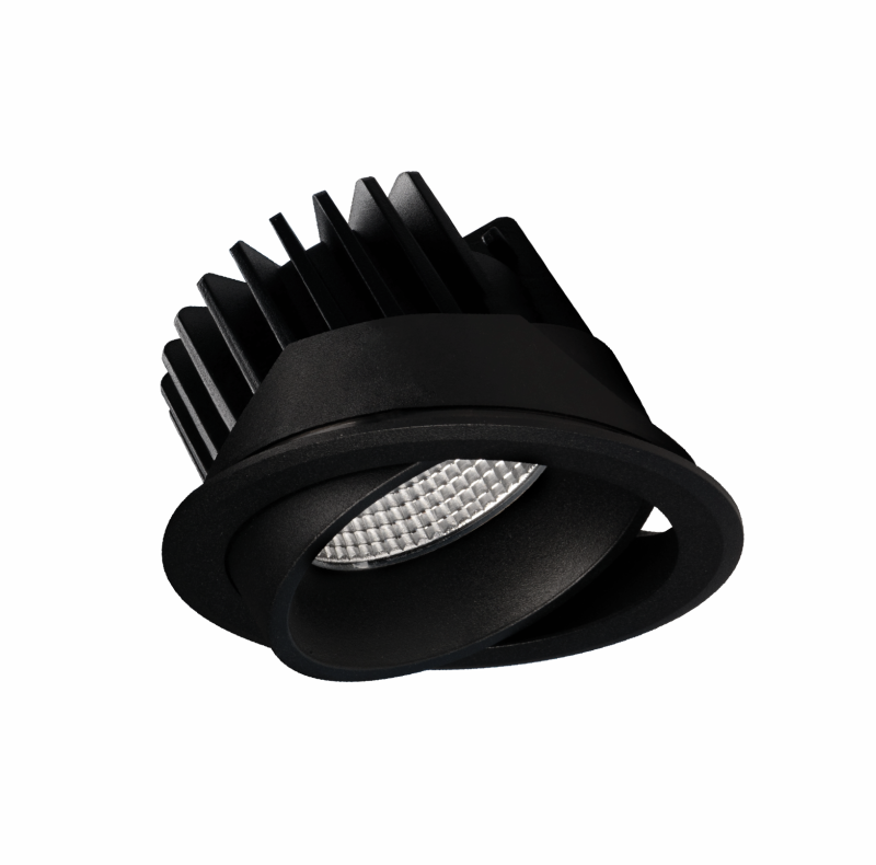 Unios EQ Tilt LED Downlight - Textured Black