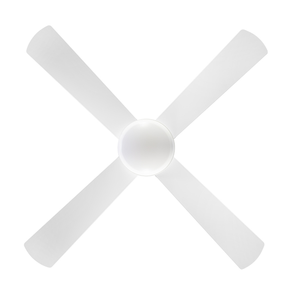 Fanco Eco Silent Deluxe 52inch Ceiling Fan White with LED Light - underside view