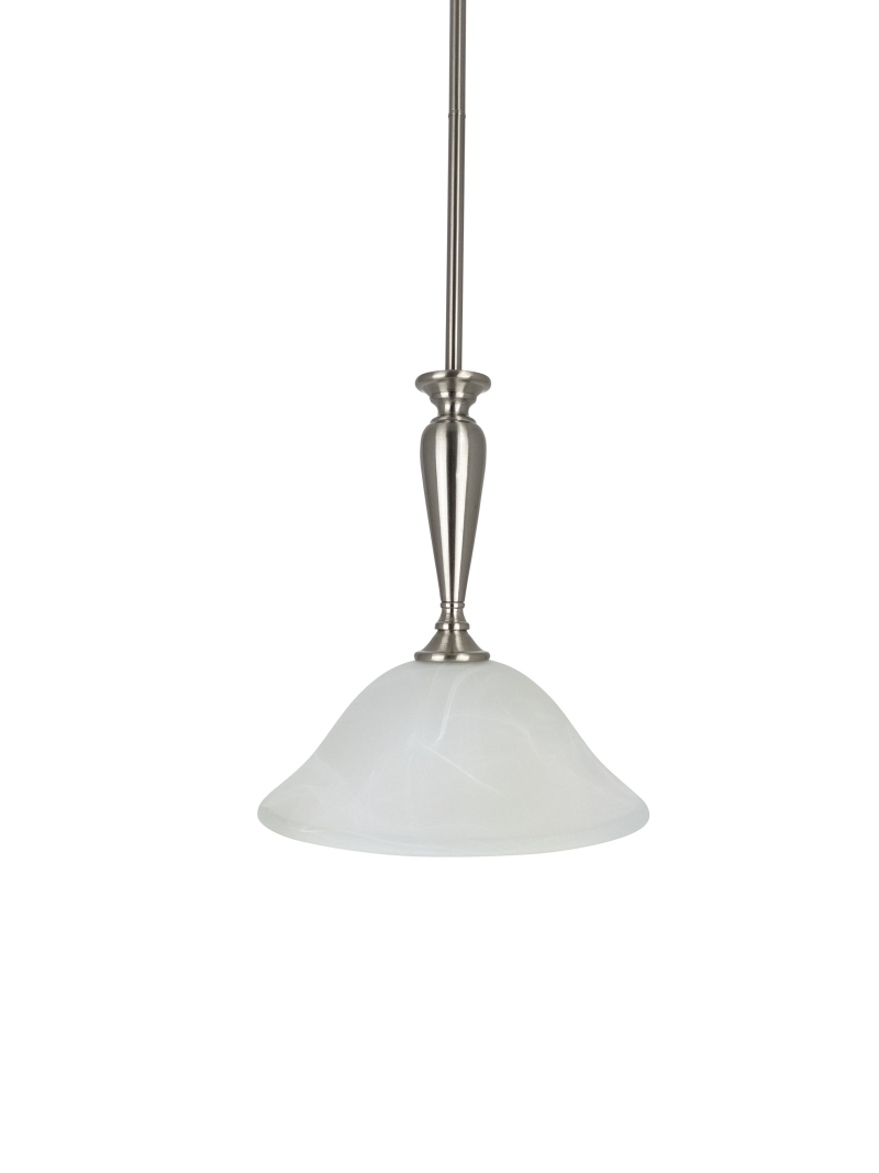 Alia Imports - Evie 1 Light Satin Chrome pendant light