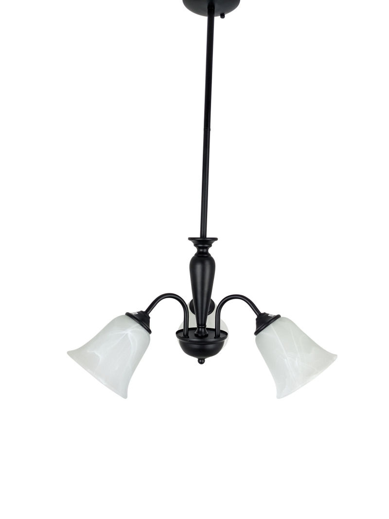 Ailia Imports - Evie 3 light matt black pendant lights