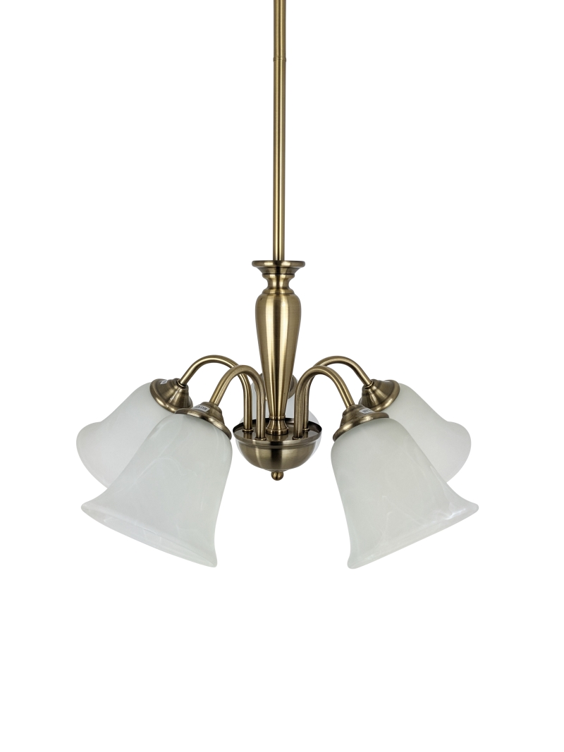 Ailia Imports - Evie 5 light Antique Brass pendant lights