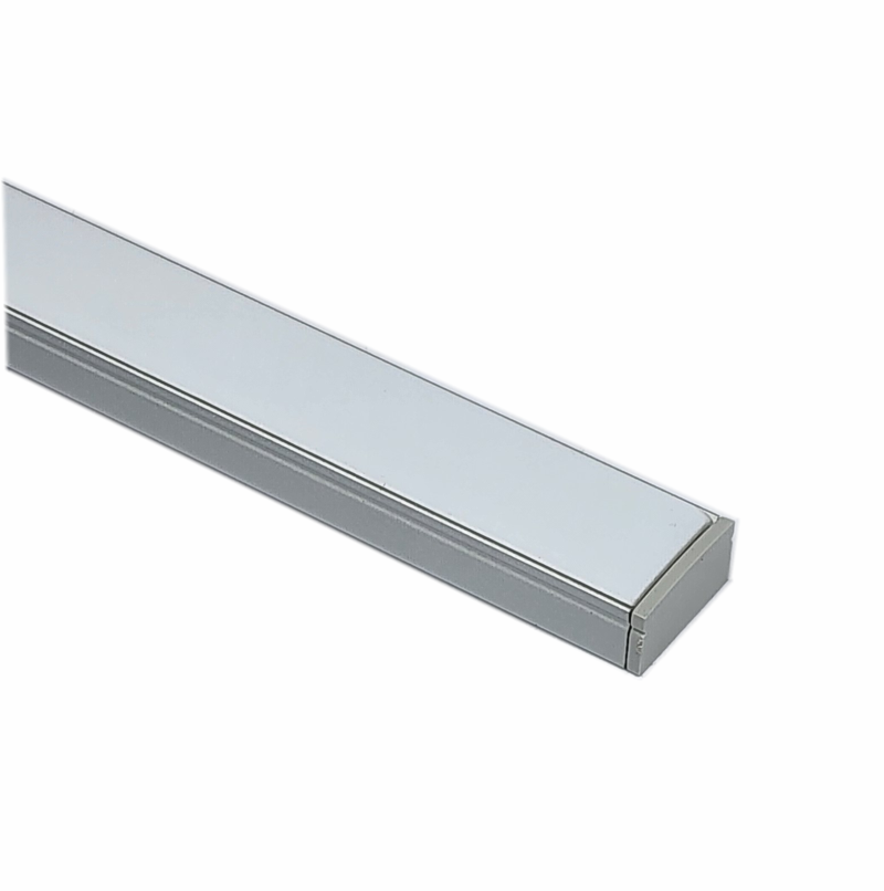 EXT-002 Surface mounted Aluminium Extrusion - Silver / Opal