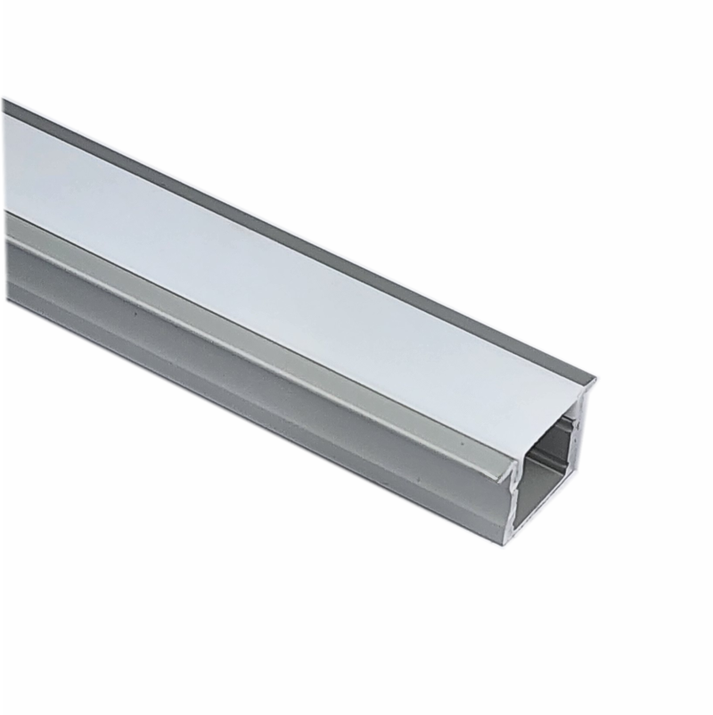 EXT-004 Surface Mounted Extrusion - Silver with Opal diffuser 2