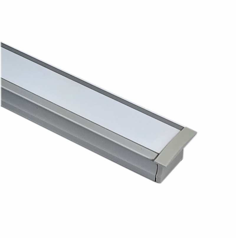EXT-003 Aluminium Extrusion Silver with Opal diffuser