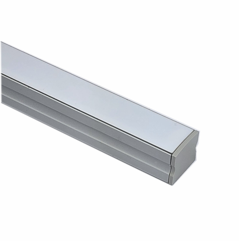 EXT-004 Surface Mounted Extrusion - Silver with Opal diffuser