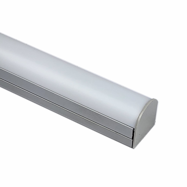 EXT-010 Aluminium Extrusion - Silver with Opal diffuser