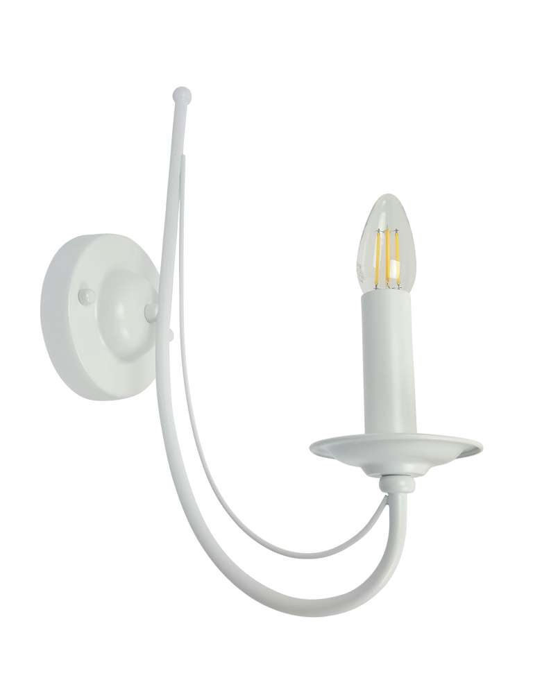 Ailia Imports Fairstead 1 Light Wall Light, Matt White