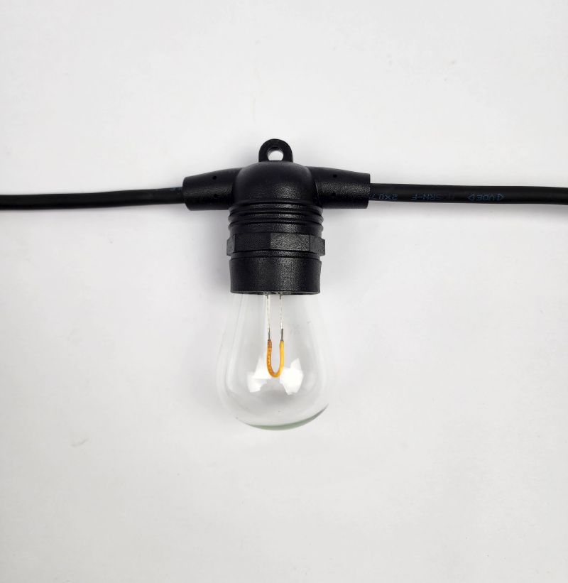 Lumenesk Festoon Lighting - Flush Mounted - 10 metre string - closeup