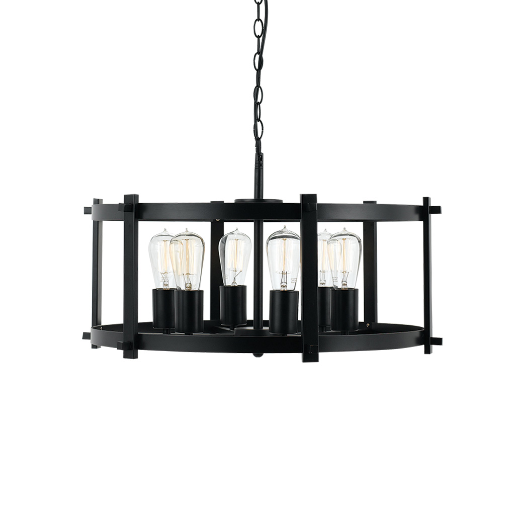 Telbix Finley Matt Black Pendant Range - Finley PE60-BLK
