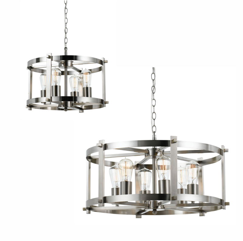 Telbix Finley Nickel Pendant lights - 2 Sizes