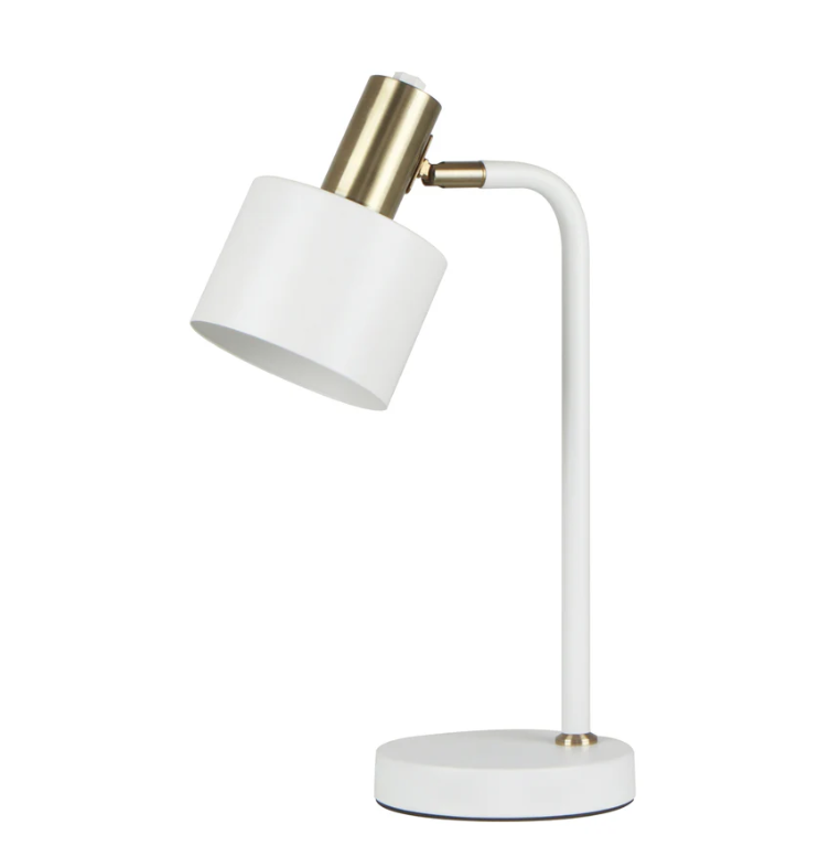 CLA Flotar Table lamp - White with Antique Brass highlights