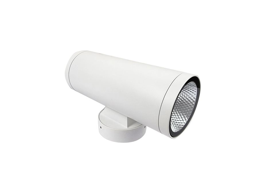 Ailia Imports Force 2 x 12watt LED Up / Down Pillar Lights - White Angle