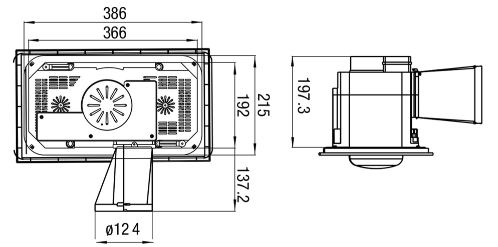Martec Forme 2 Heat bathroom heater White - MBHF2LW - dimensions