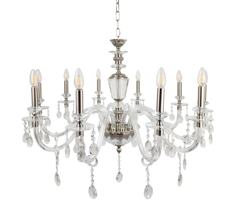 Ailia Imports Francesca 10 Light Crystal pendant