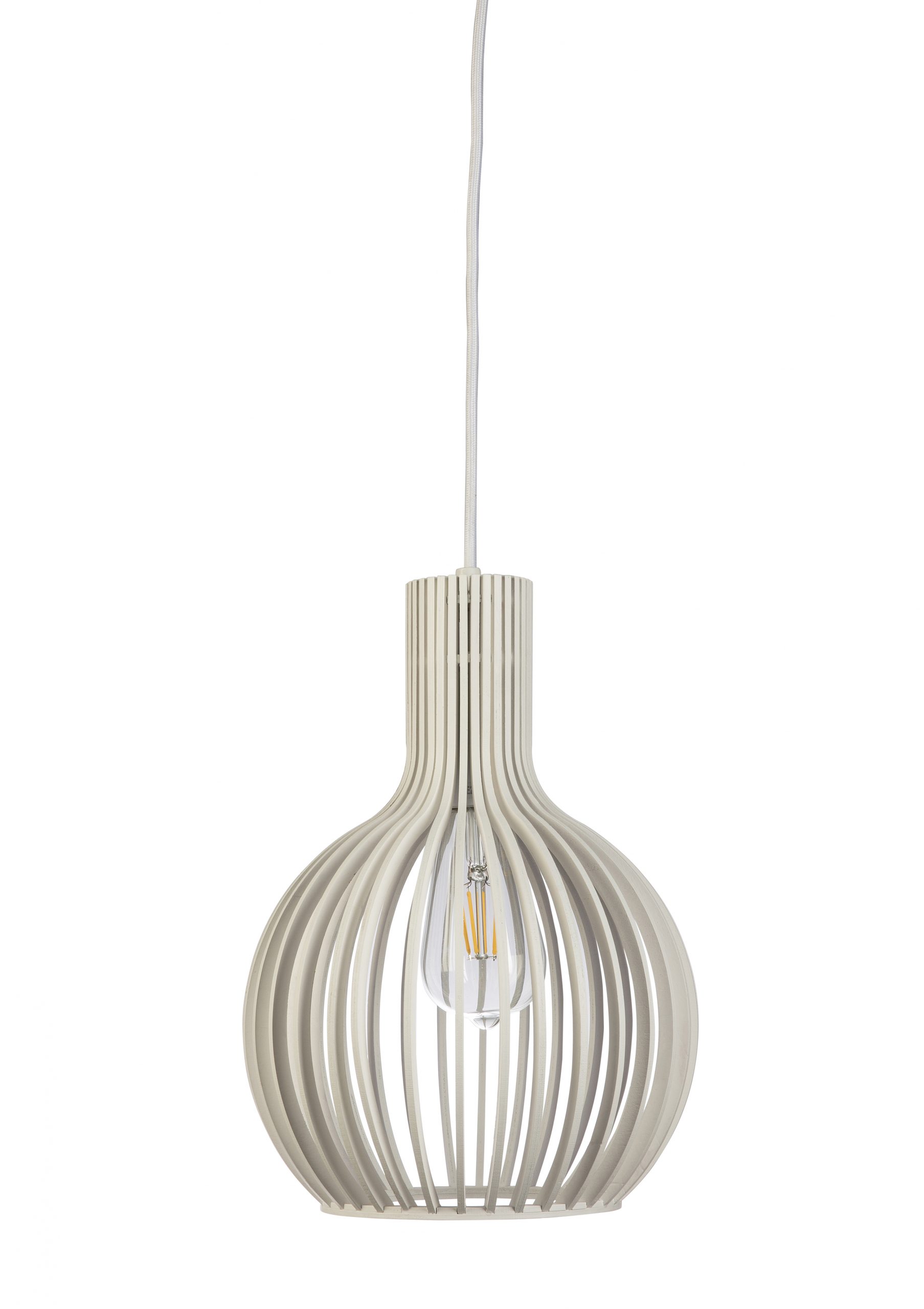 Fiorentino Lighting Guarin White Timber Pendant