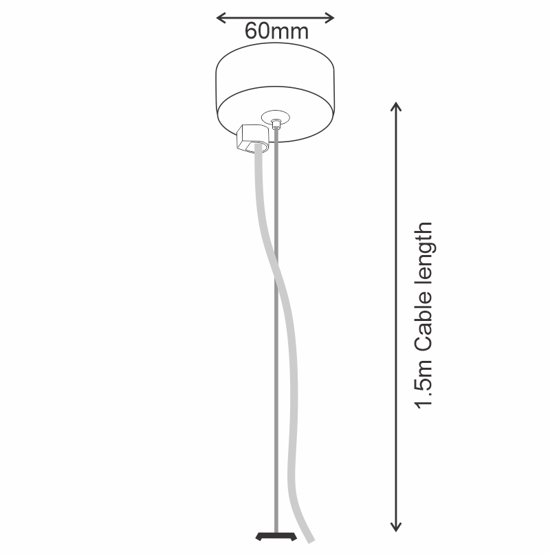 Magnetic Track Suspension Kit A - dimensions