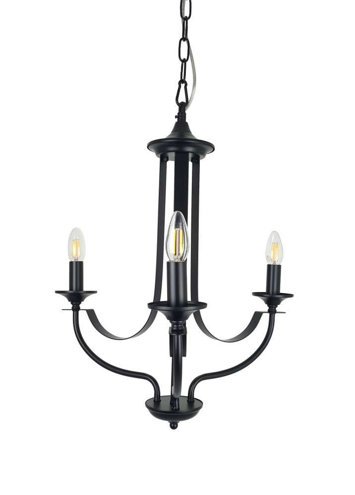Hoodshire 3 Light Black pendant light