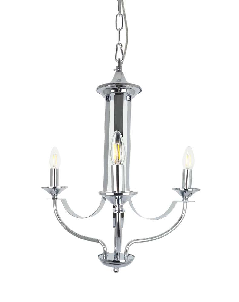 Hoodshire 3 Light Chrome pendant light