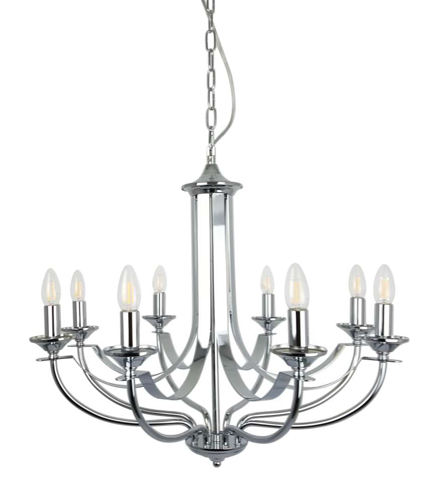 Hoodshire 8 Light Chrome Candelabra style Pendant