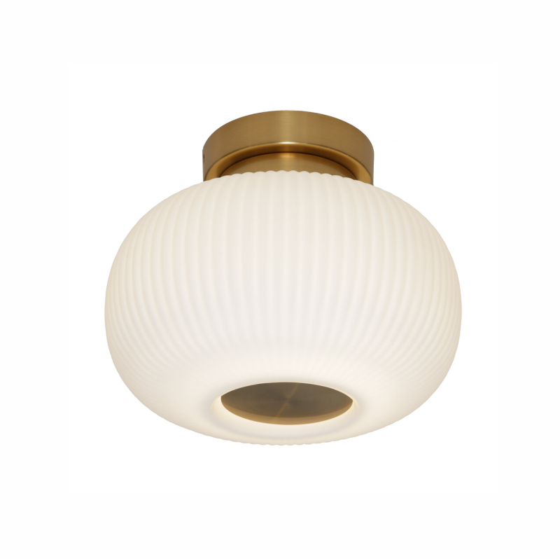 Cougar Lighting Hutton DIY Opal Diffuser Gold Metal Hardware Batten Fix 