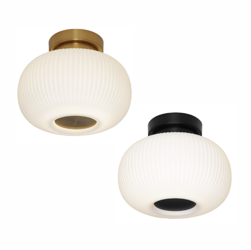 Cougar Lighting Hutton DIY Opal Diffuser Gold or Black Metal Hardware Batten Fix 