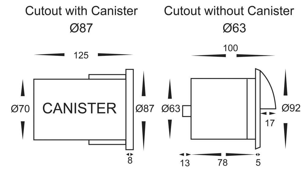 HV19012-316ss Recessed step light - size