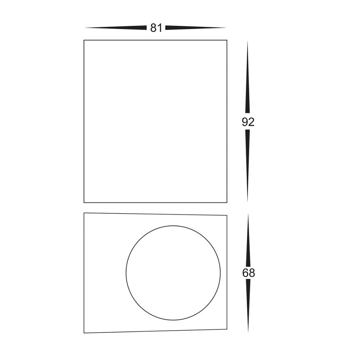 HV3631 Down Wall Light Size