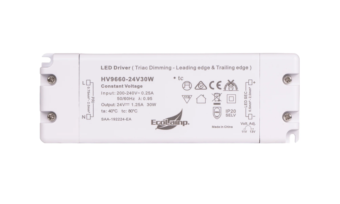 HV9660 30watt 12VDC  Constant Voltage Driver - Dimmable