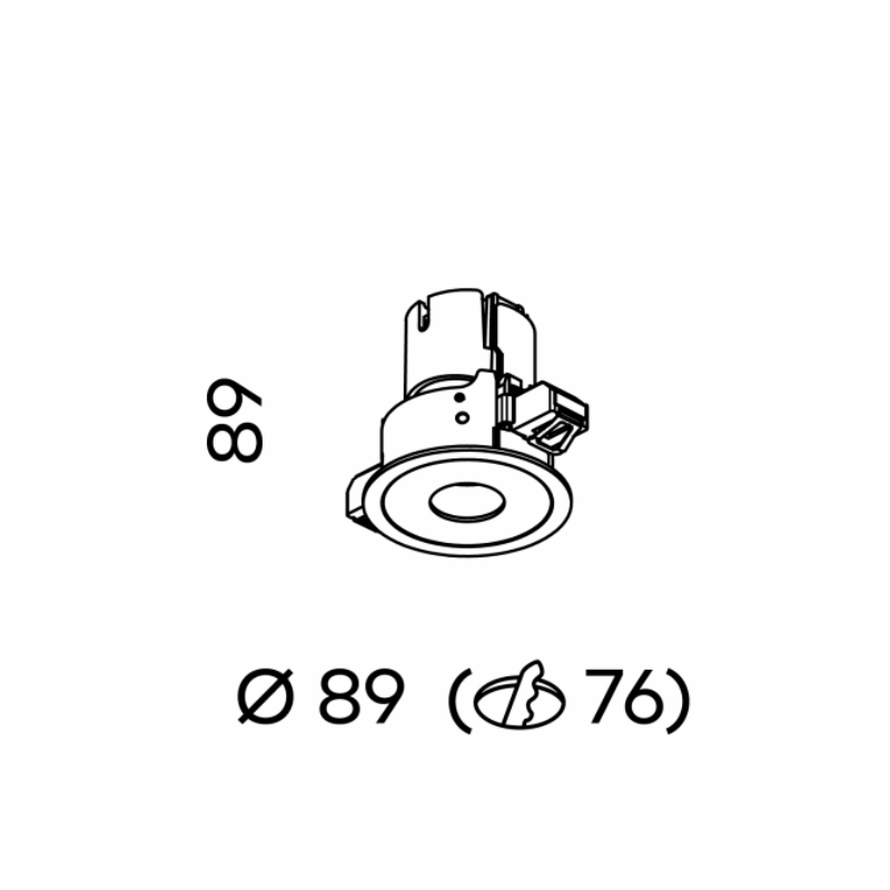Unios ION R Focus LED downlights - Dimensions