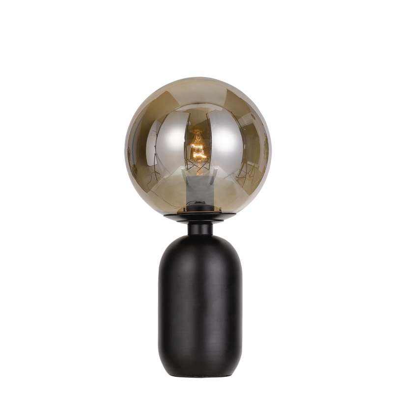 Telbix Kade Table lamps - Matt Black - Smoke Glass