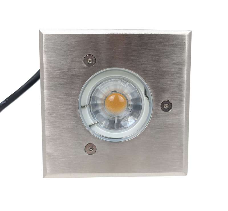 Ailia Imports - Kao Square Inground Light - 240volt - 316SS - Face