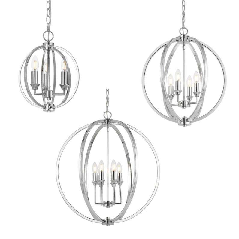 Kendall Chrome Pendants group