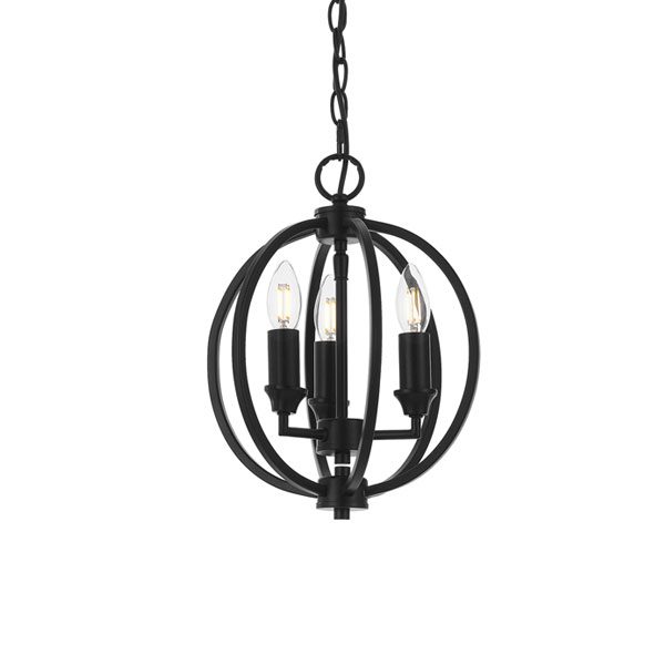 Kendall 3 Light Black Pendant