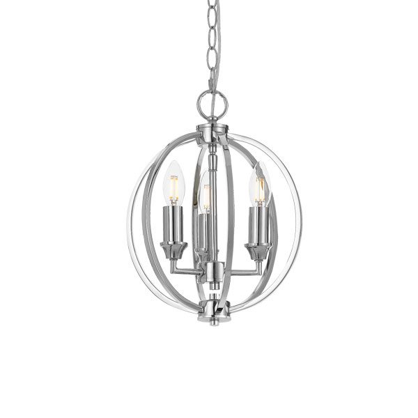 Kendall 3 Light Chrome Pendant