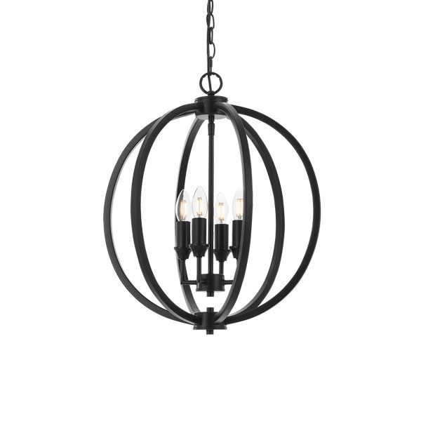 Kendall 4 Light Black Pendant